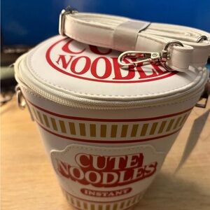 Source Unknown White and Red Crossbody Bag